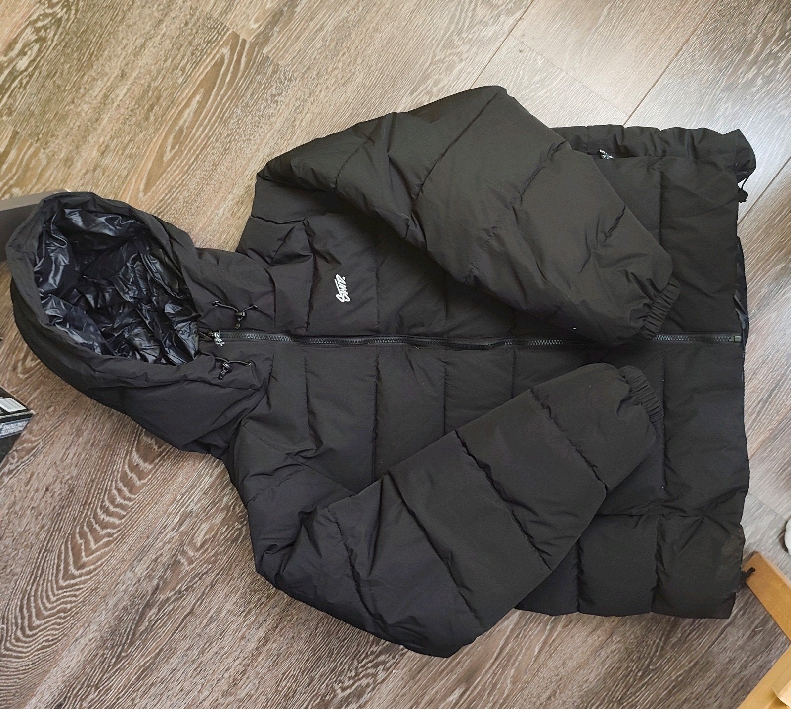 Pull and Bear winterjas, Kleding | Heren, Maat 52/54 (L), Zwart, Ophalen of Verzenden, Zo goed als nieuw