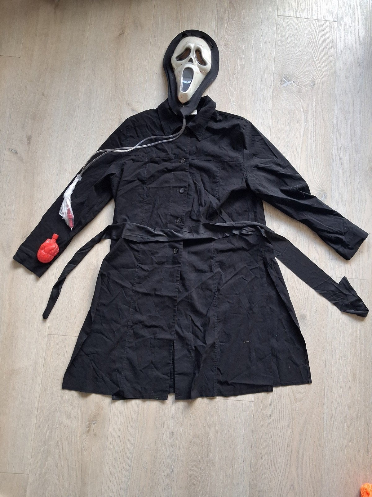 verkleedkleding met bloedmasker, Ophalen of Verzenden, Zo goed als nieuw, 158 t/m 164, Jongen of Meisje