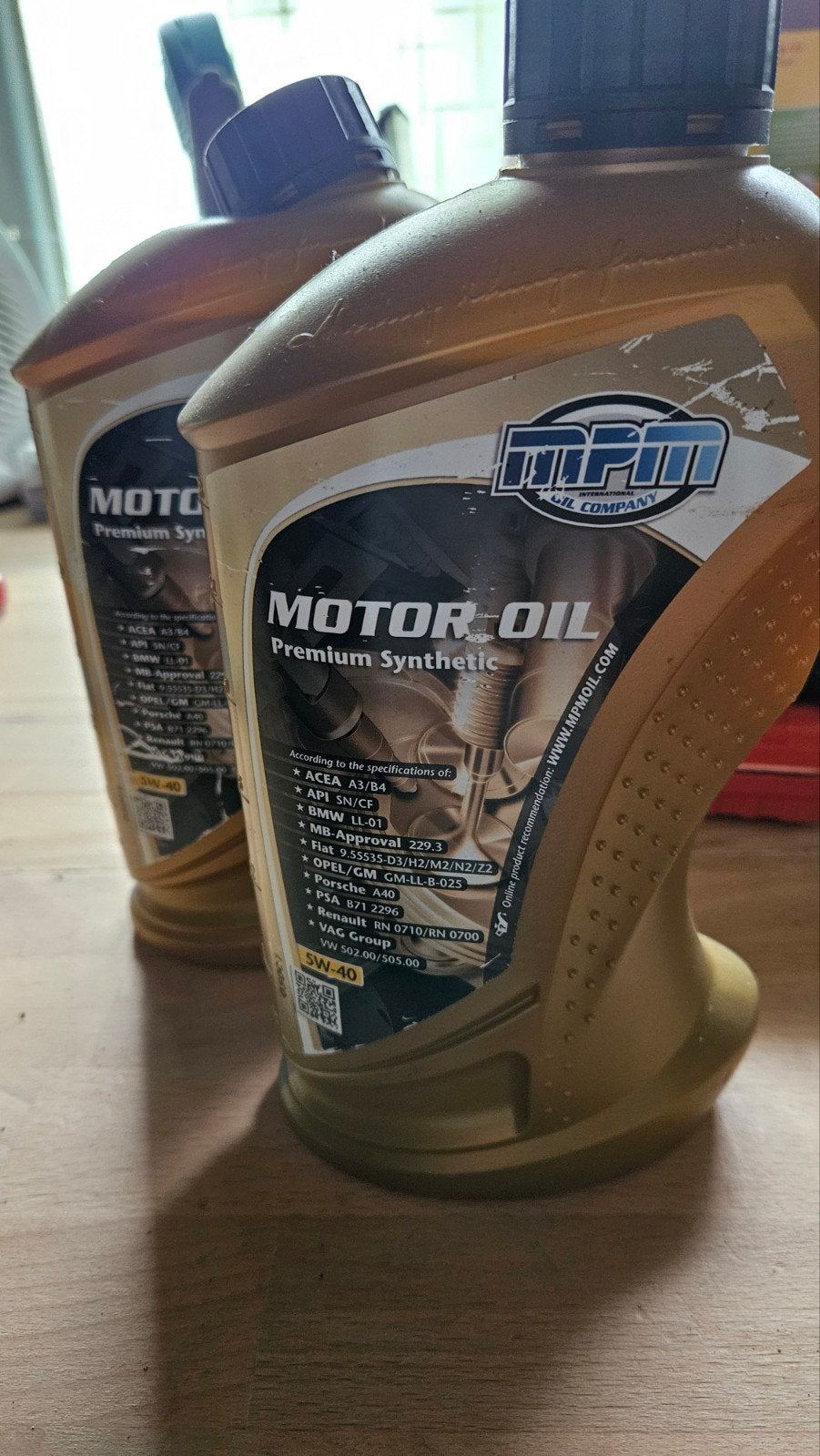 MPM Motorolie Premium Synthetic 5W-40 (2 flessen), Ophalen, Nieuw, Mercedes-Benz
