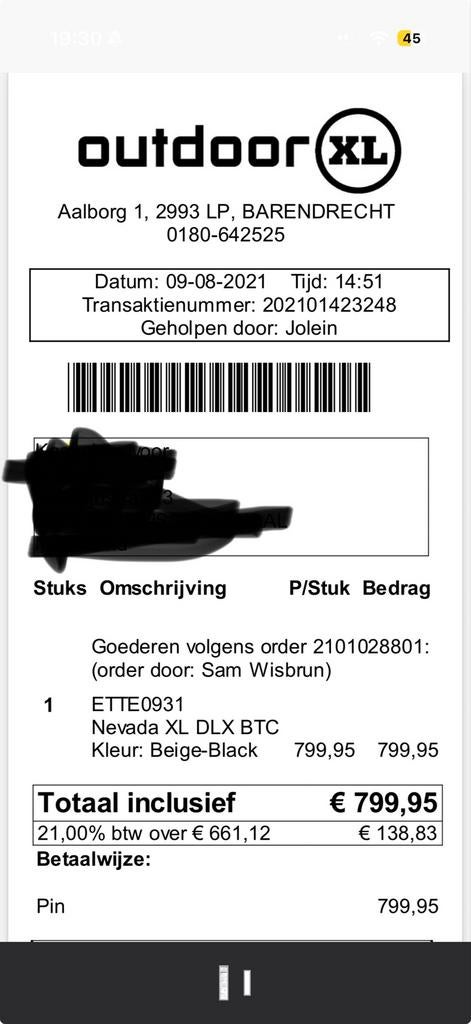 Tent nevada XL, Caravans en Kamperen, Ophalen, Gebruikt