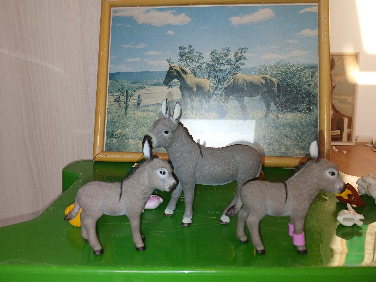 Set van 3 Schleich ezels - speelgoedfiguren, Ophalen, Gebruikt, Jongen of Meisje