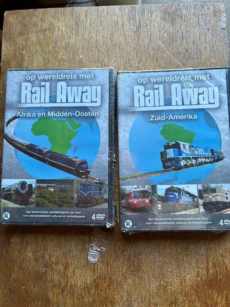 LOSSE VERKOOP ; Rail Away ; 2 DVD box NIEUW , zie omschr., Engels, Alle leeftijden, Nederlands, Ophalen of Verzenden
