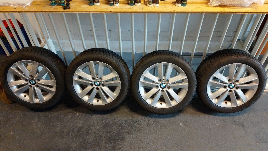 BMW BBS Velgen met Winterbanden, Ophalen, Gebruikt, Velg(en), 17 inch