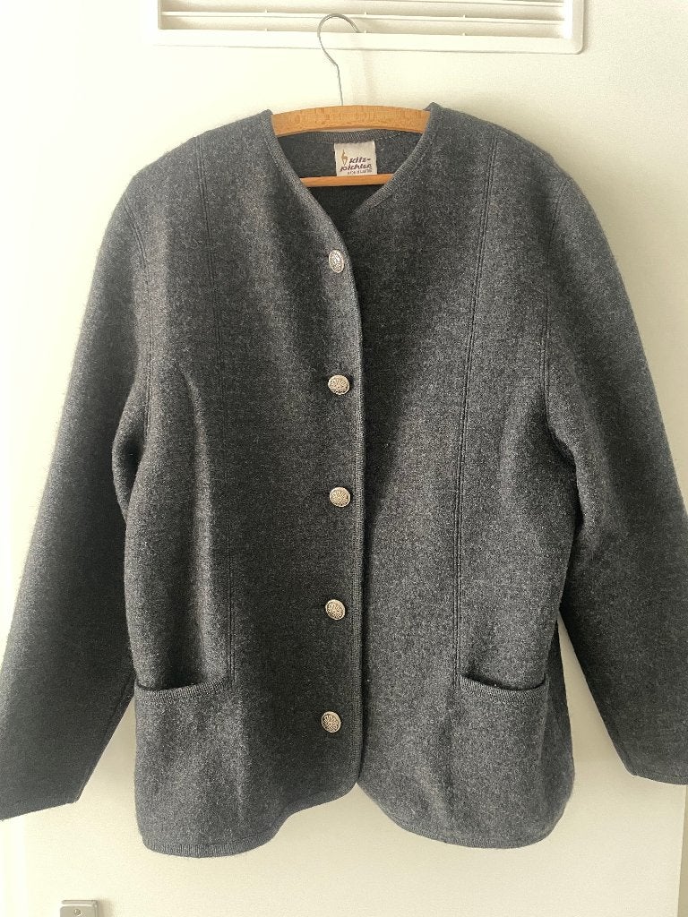 Vintage Oostenrijks vest van gekookte wol, Kitz-Pichler, Maat 42/44 (L), Ophalen of Verzenden, Zo goed als nieuw