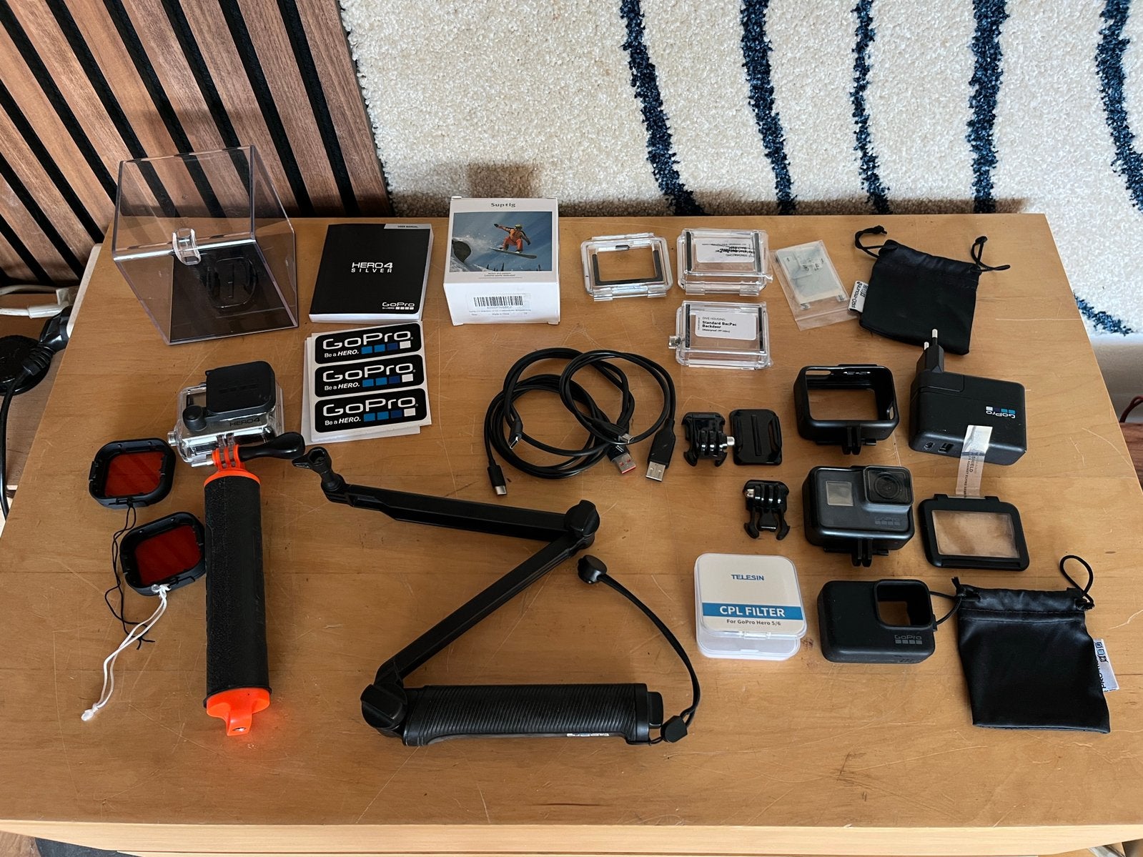 Gopro hero 4 & 5 incl toebehoren., Audio, Tv en Foto, Actiecamera's, Ophalen of Verzenden, Gebruikt, GoPro