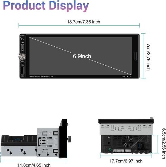 1 DIN Autoradio – Android Radio – Auto Multimedia Speler, Corvance B.V., Verzenden, Nieuw, Corvancebol@gmail.com