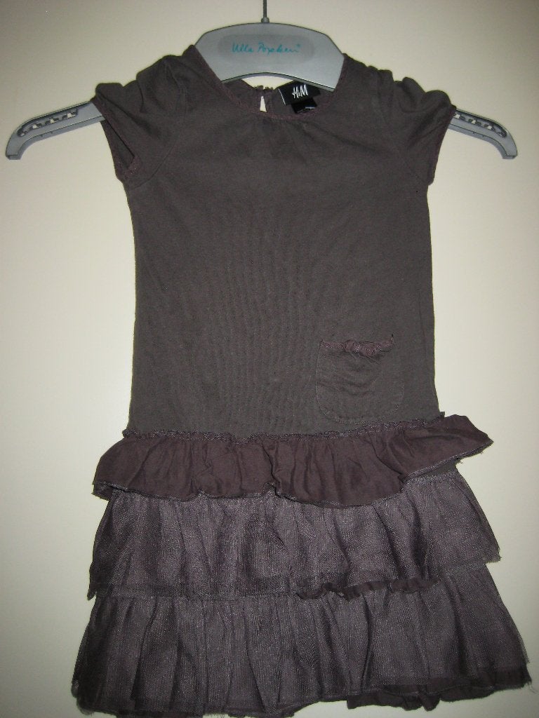 Bruin jurkje, 110/116, H+M, Kinderen en Baby's, Kinderkleding | Maat 110, Ophalen of Verzenden, Zo goed als nieuw, Meisje, Jurk of Rok