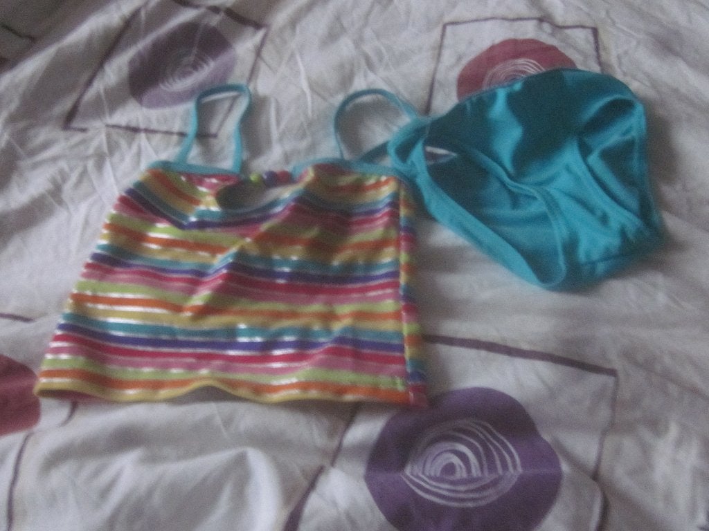 Nieuwe turquoise/zilver/fuchsia/lime ea tankini maat 92, Ophalen of Verzenden, Nieuw, Meisje, Sport- of Zwemkleding