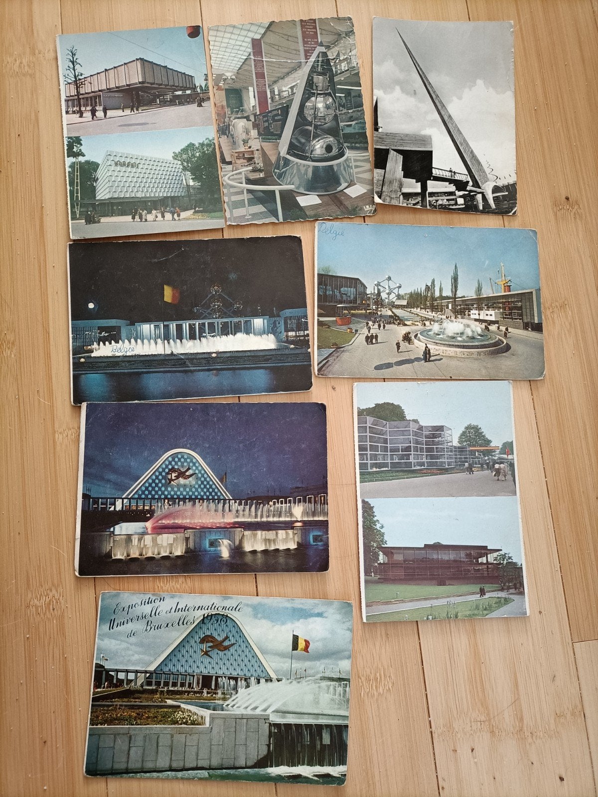 Brussel / Bruxelles. 8 kaarten Wereldtentoonstelling 1958, Ophalen of Verzenden, 1940 tot 1960, Ongelopen, Brussel (Gewest)