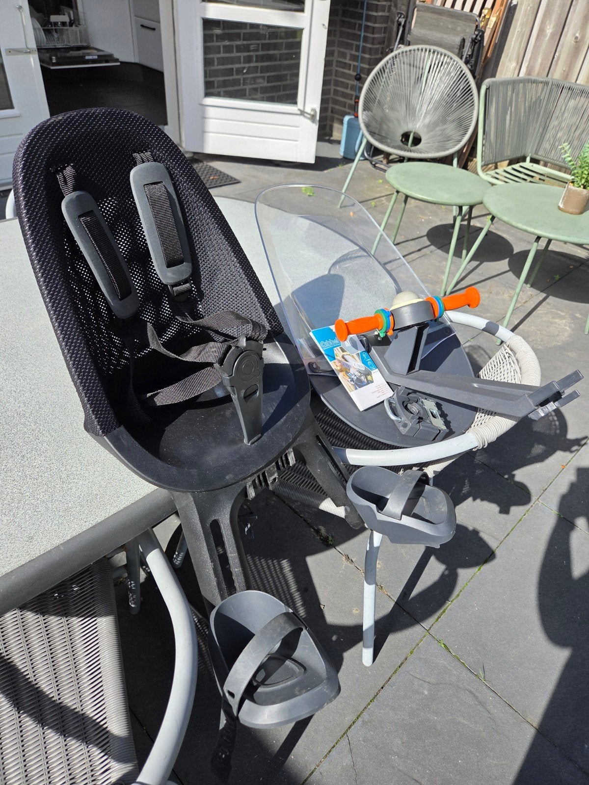 Qibbel Air voorzitje met windscherm en Nijntje stuurtje, Ophalen, Gebruikt, Qibbel, Voorzitje
