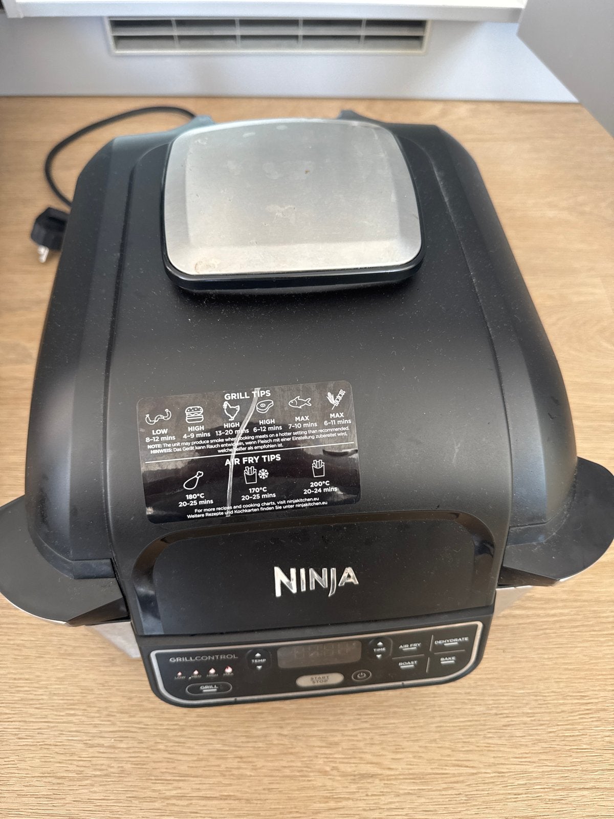 Ninja Foodi Grill & Airfryer - Gebruikt, Ophalen of Verzenden, Gebruikt, Airfryer, 1500 gram of meer