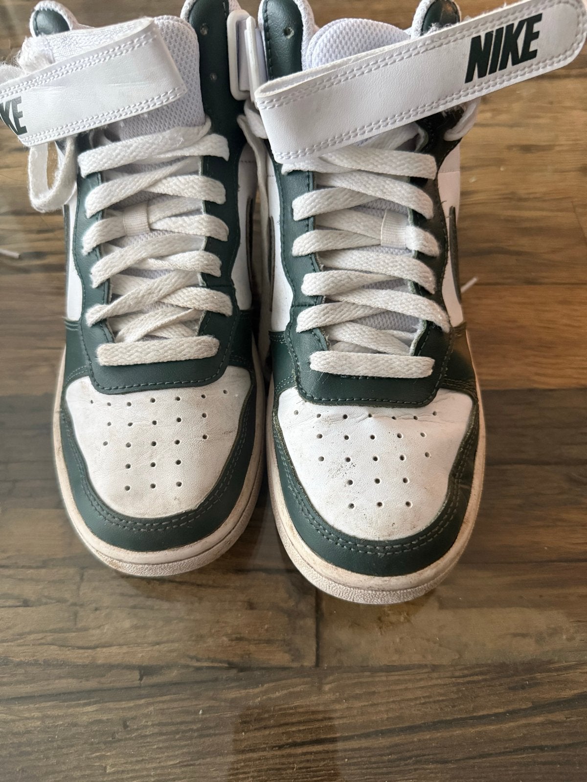 Nike Court Borough Mid 2 Sneakers - Wit/Donkergroen, Ophalen, Gedragen, Wit, Sneakers of Gympen