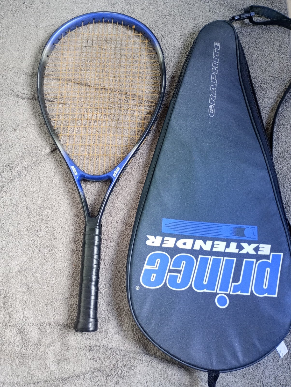 Vintage Prince Extender Graphite Tennisracket gripmaat 2, Sport en Fitness, Tennis, L2, Prince, Ophalen of Verzenden, Zo goed als nieuw