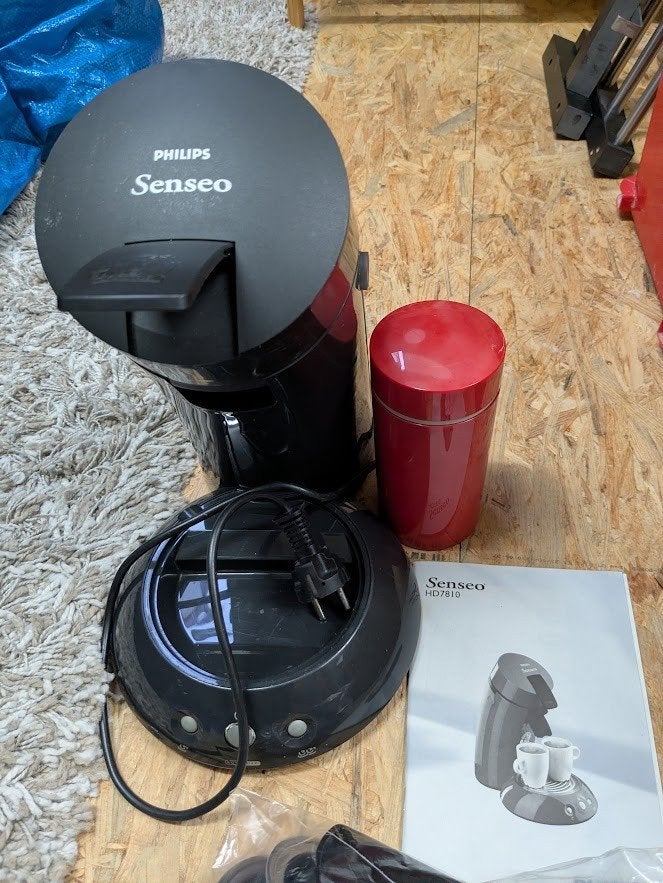 Philips Senseo koffiezetapparaat zwart, Ophalen, Afneembaar waterreservoir, Gebruikt, Koffiepads en cups