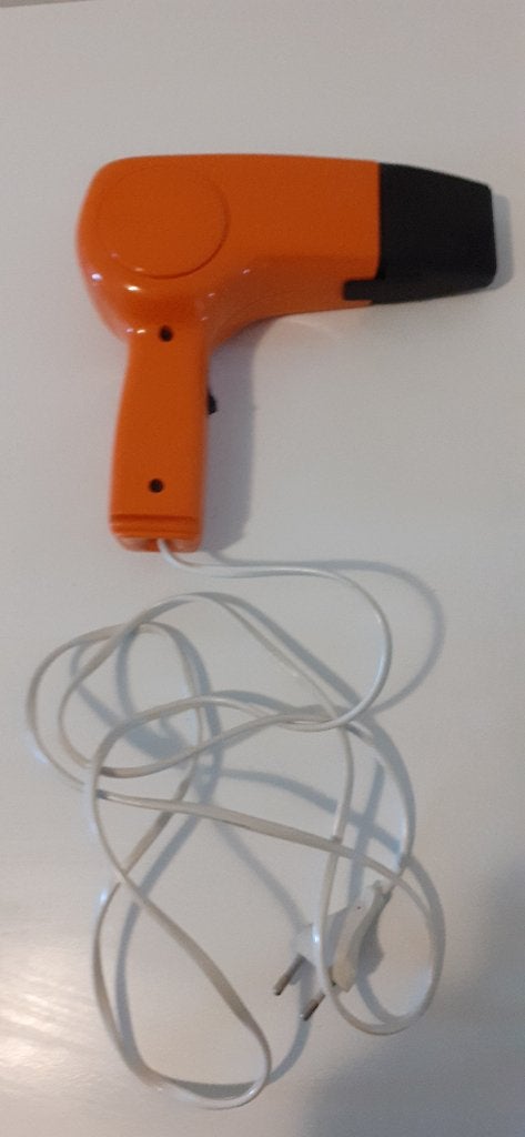 haarföhn, broodrooster, messenslijper en mixer jaren 70., Ophalen of Verzenden, Gebruikt, Oranje