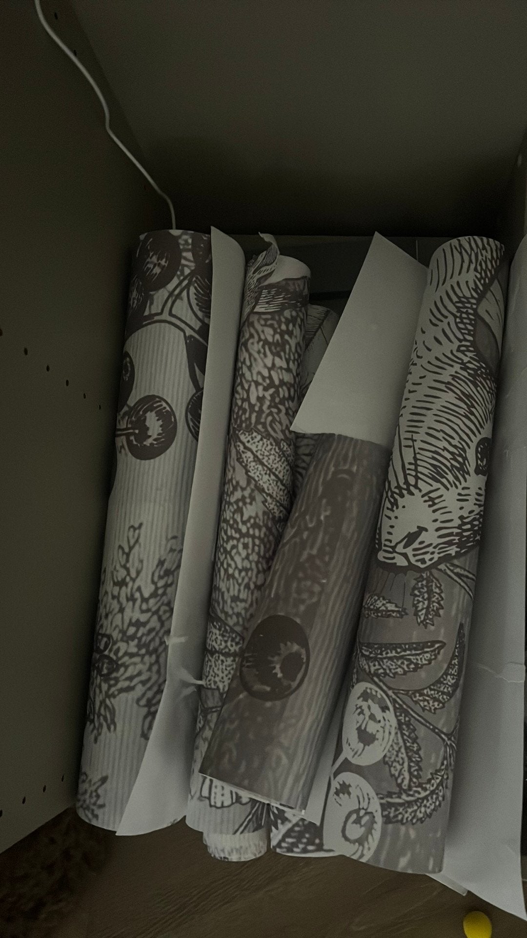 Behang pimpelmees stroken op een muur van 3 meter, Ophalen of Verzenden