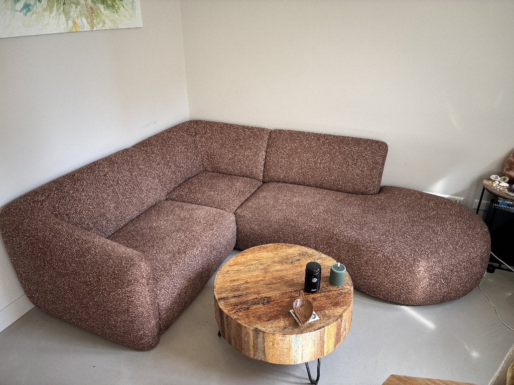 Design hoekbank | slechts 1,5 jaar oud | nieuwwaarde €1200,-, Ophalen, Zo goed als nieuw, Stof, Design