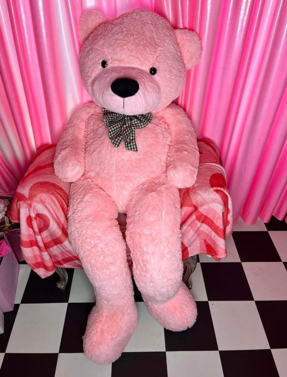 XXL Roze Teddybeer (190 cm) | Fotoshoot Prop / Decoratie, Ophalen of Verzenden, Zo goed als nieuw, Beer