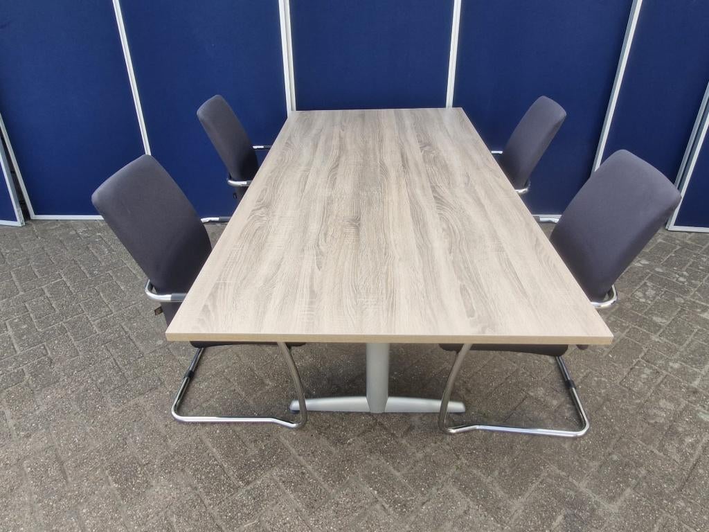 Ahrend/ Gispen vergadertafel met nieuw blad 200x100, Postbus, Demontabel, Ophalen of Verzenden, Zo goed als nieuw