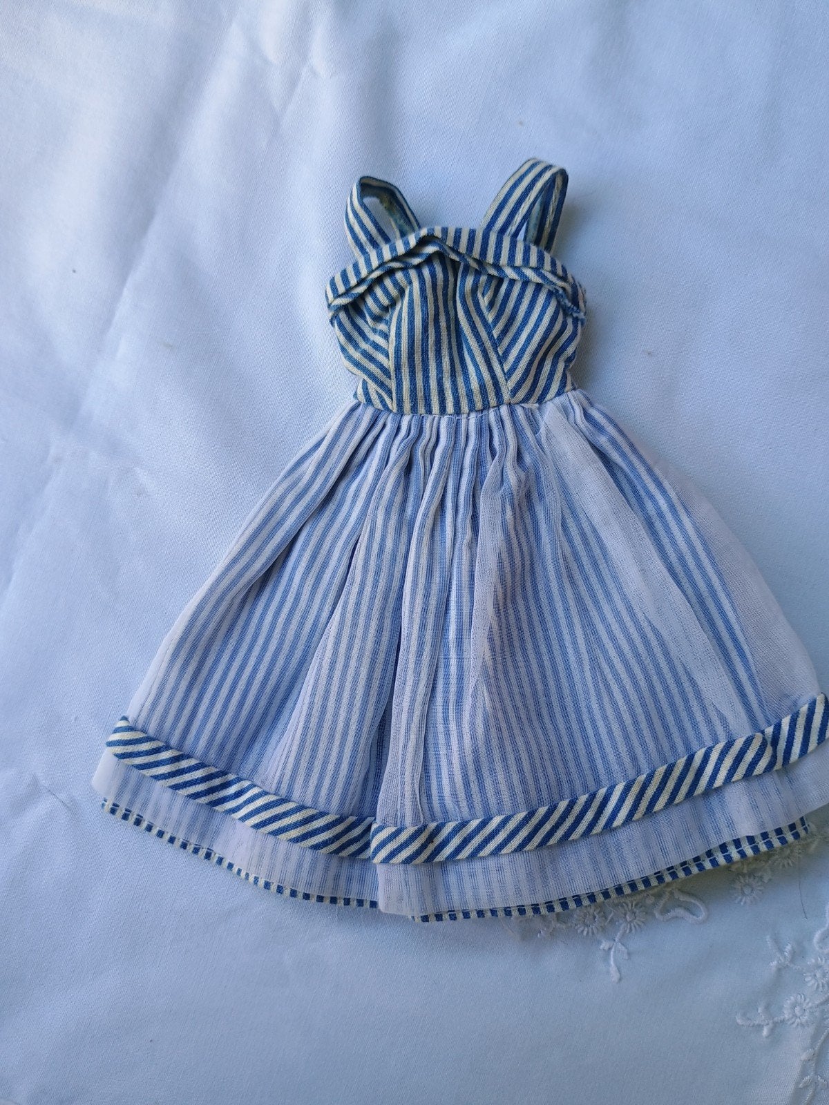 Oude blauwe barbie jurk, Ophalen of Verzenden, Gebruikt, Kleertjes