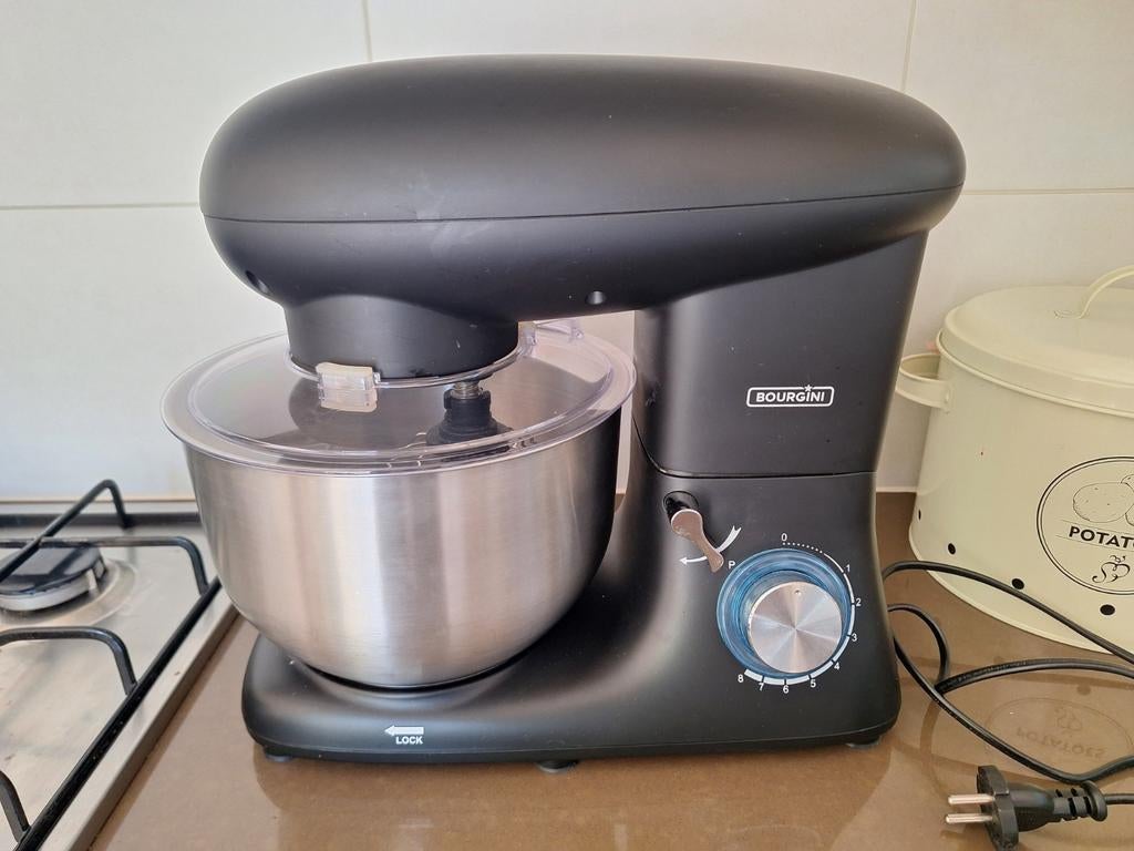 Bourgini Keukenmachine Classic XL 6,2L - Matzwart, 4 liter of meer, Ophalen, Zo goed als nieuw, 3 snelheden of meer
