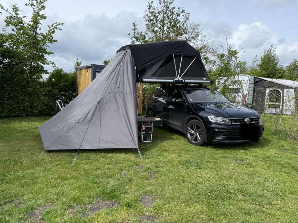 Yuna 160 2.0 Daktent incl. luifel, matras & keukenbox, Ophalen, Zo goed als nieuw, Tot en met 2
