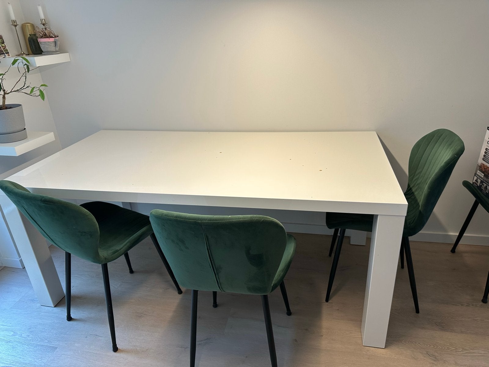 Ikea Eettafel 180x90 cm, wit, Ophalen, Overige materialen, Gebruikt, 50 tot 100 cm