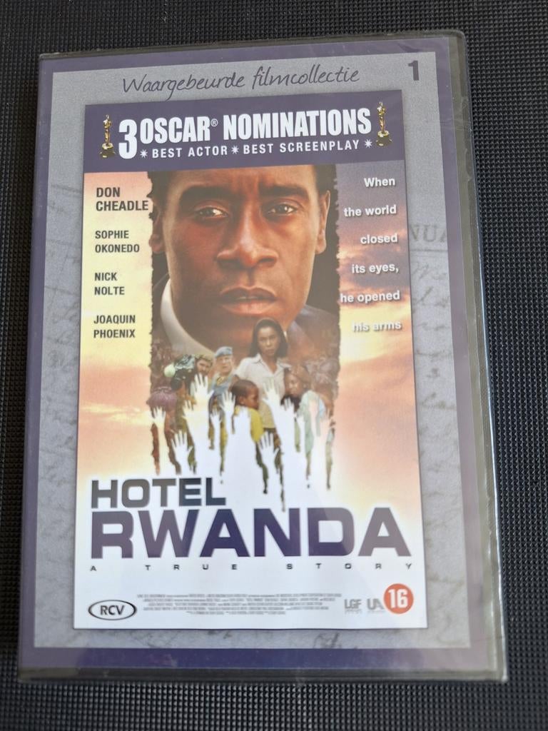 Dvd hotel Rwanda, Vanaf 16 jaar, Ophalen of Verzenden, Nieuw in verpakking, Waargebeurd drama