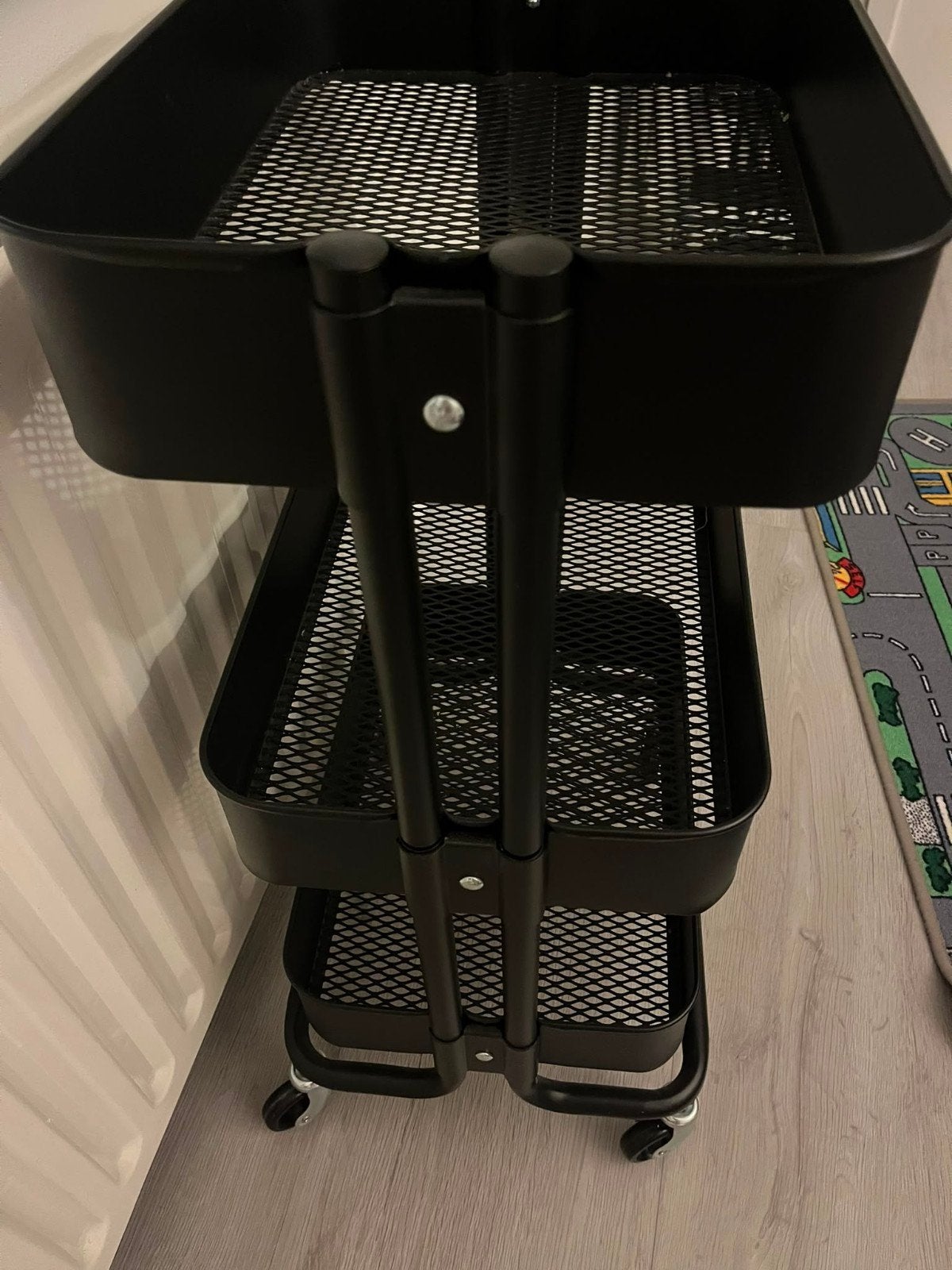 IKEA RÅSKOG rolwagen - Zwart, Ophalen, Gebruikt, Zwart, Metaal