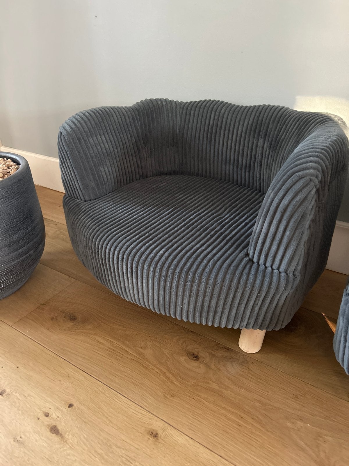 Teddy rib huisdierenfauteuil - antraciet 58 x 46 x 33 cm, Ophalen, Nieuw