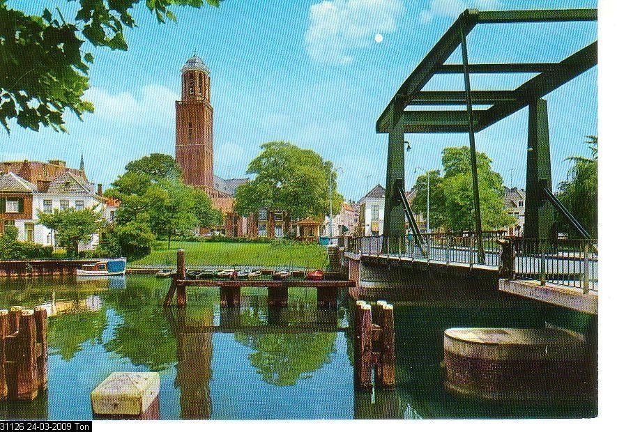 Ansichtkaart	Zwolle	Kamperpoortbrug	met Peperbus, Verzenden, 1960 tot 1980, Gelopen, Overijssel