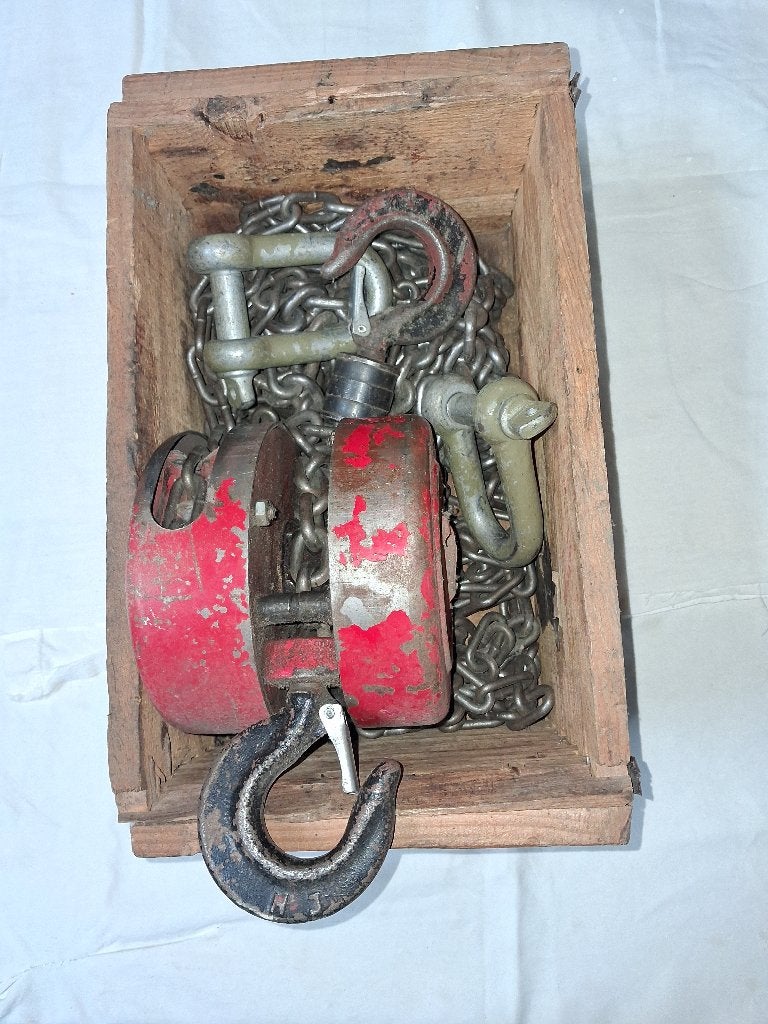 kettingtakel, Ophalen, Gebruikt, Handmatig