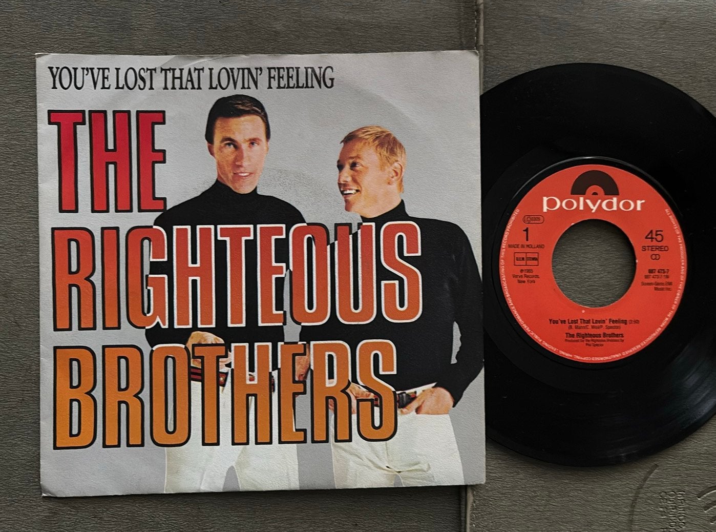 The Righteous Brothers - You’ve lost that lovin’ feeling 7”, Cd's en Dvd's, Ophalen of Verzenden, Zo goed als nieuw, Pop