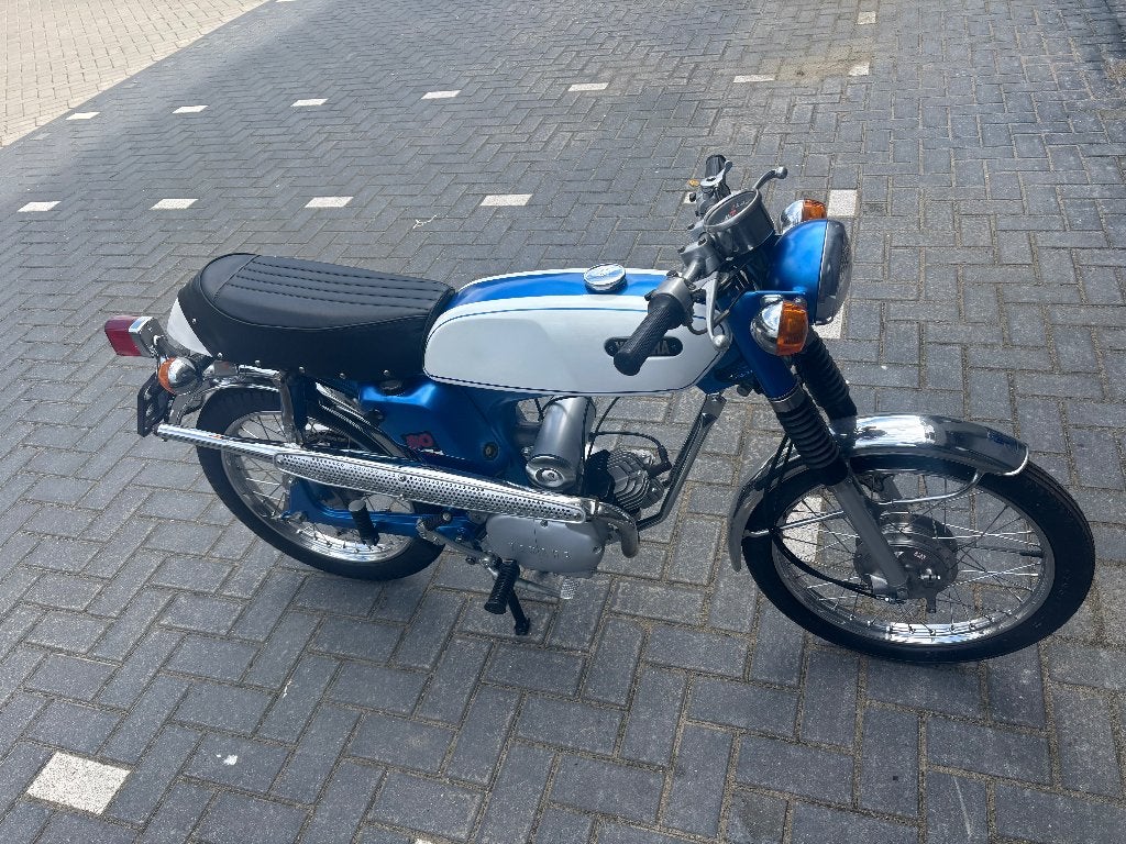 Yamaha fs1 blauw/wit 1969, Maximaal 45 km/u, Yamaha, Zo goed als nieuw, 4 versnellingen