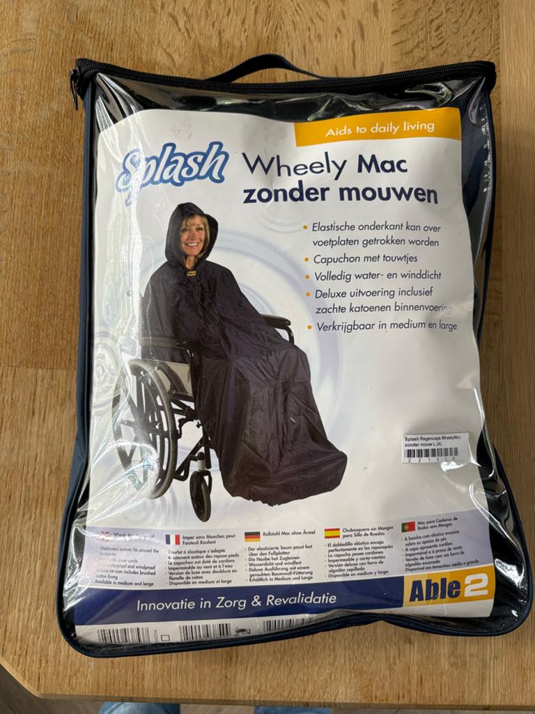 Regencape met capuchon voor rolstoel, Ophalen of Verzenden, Duwrolstoel