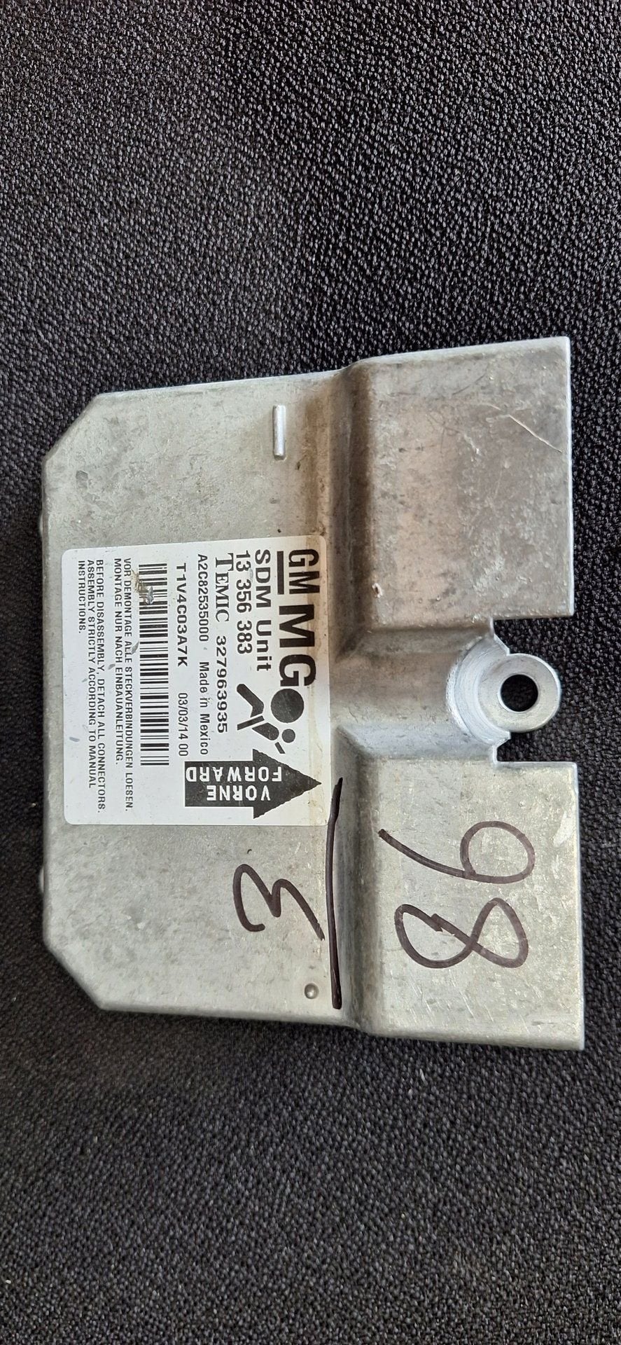 Originele Airbag Stuurmodule Computer Sensor Opel Corsa E Ad, Gebruikt, -, -, Opel