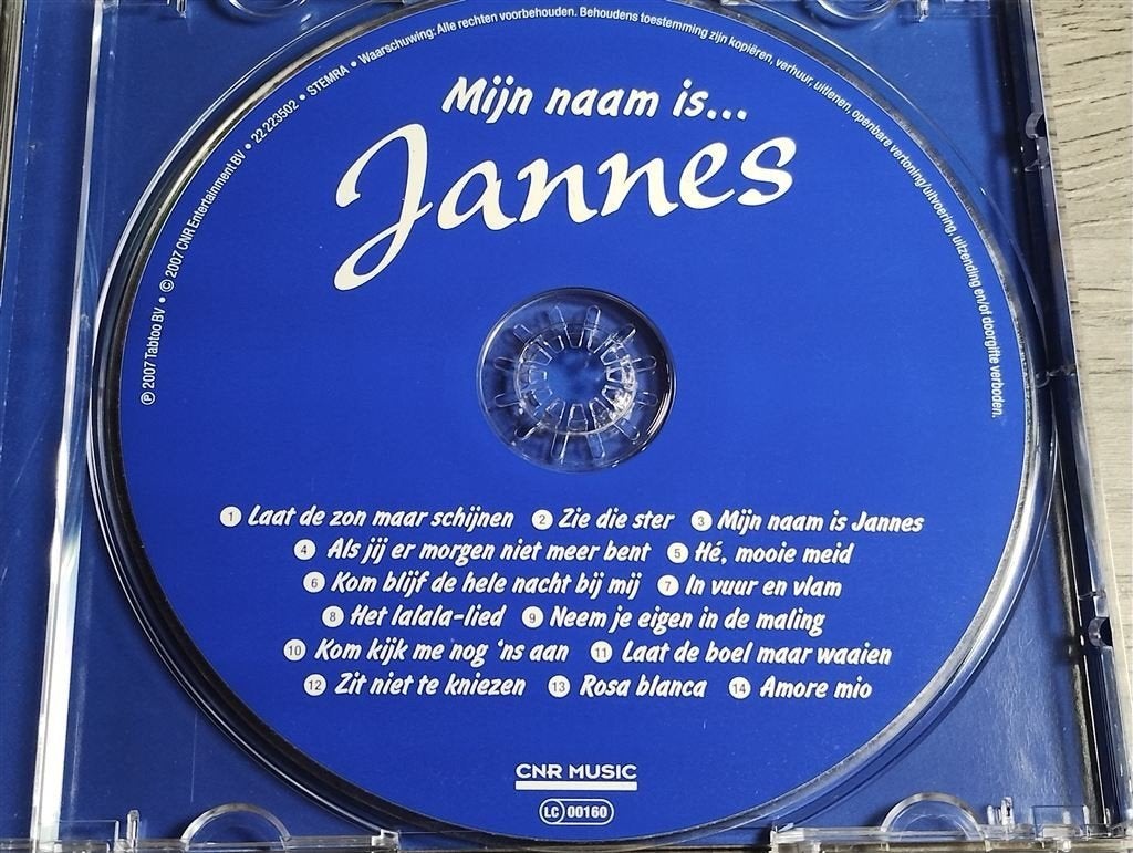 Jannes ‎– Mijn Naam Is .... Jannes, Ophalen of Verzenden, Gebruikt, Levenslied of Smartlap