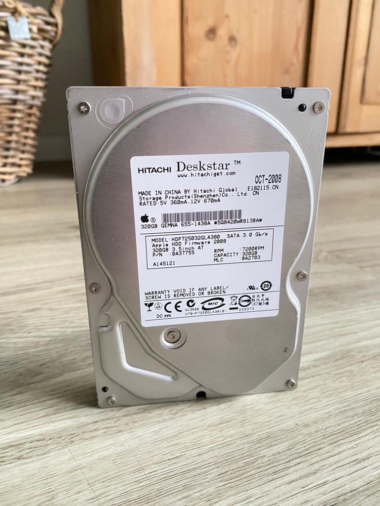 Hitachi Deskstar 7200rpm Apple OEM HDD 320GB, Intern, Gebruikt, 320 GB, Ophalen of Verzenden