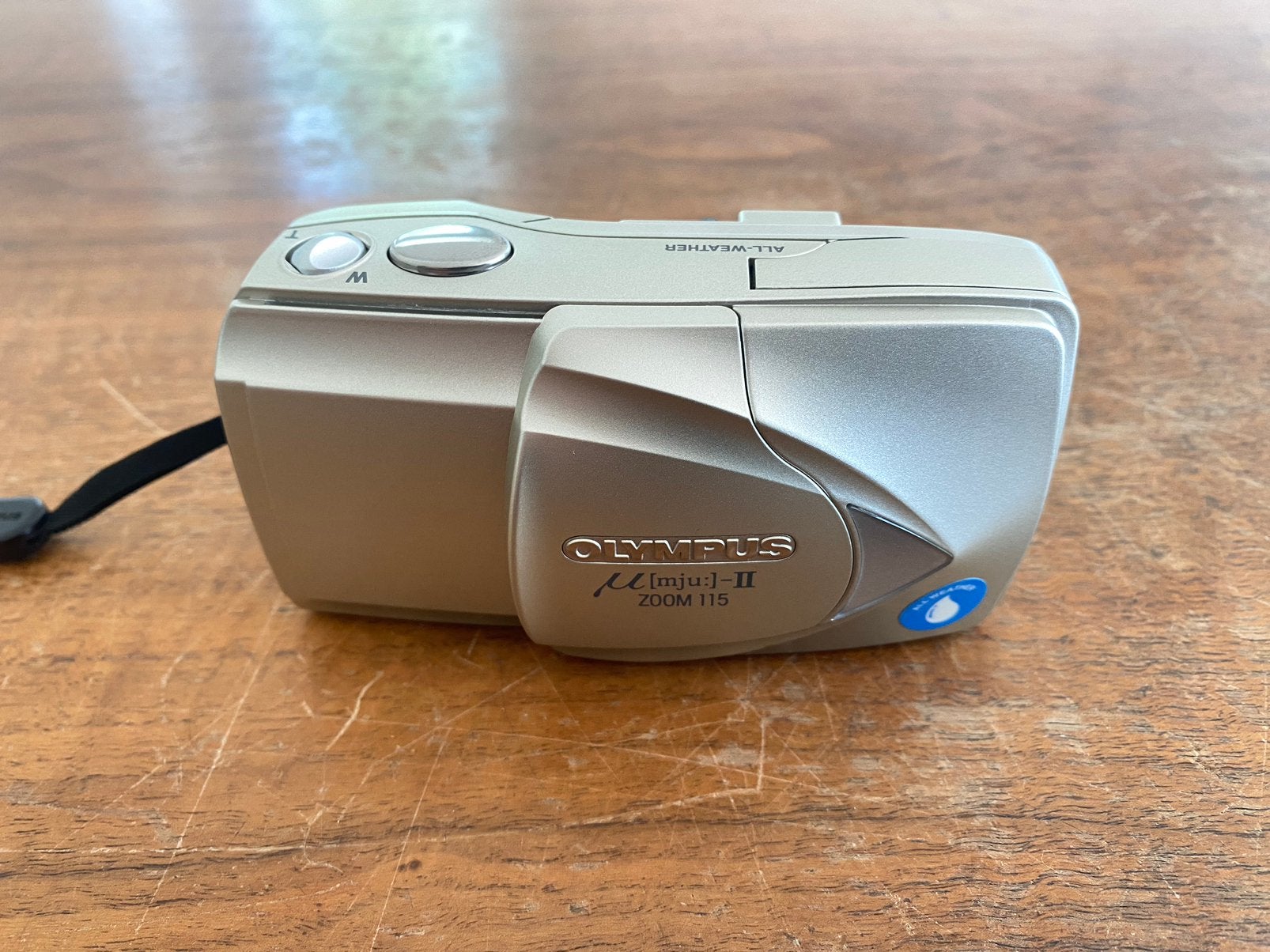 Olympus MJU II 2 Zoom 115 Champagne Point & Shoot camera, Audio, Tv en Foto, Fotocamera's Analoog, Verzenden, Zo goed als nieuw