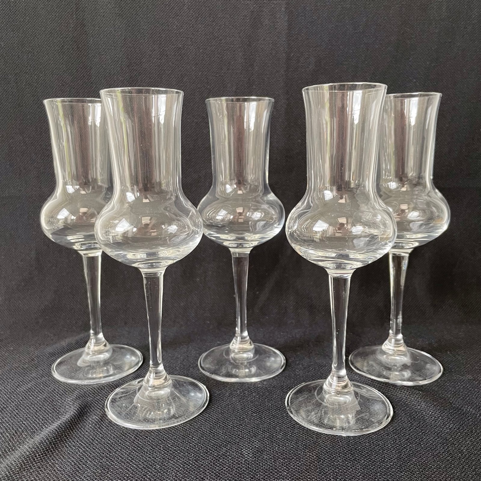 Set van 5 grappaglazen - digestiefglazen - borrelglazen, Glas of Glazen, Gebruikt, Overige merken, Klassiek