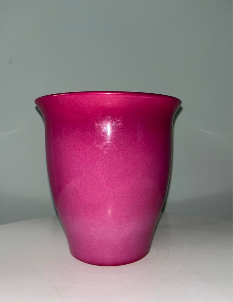 Vintage keramiek orchideeën pot / Scheurich, Rond, Ophalen of Verzenden, Zo goed als nieuw, Aardewerk