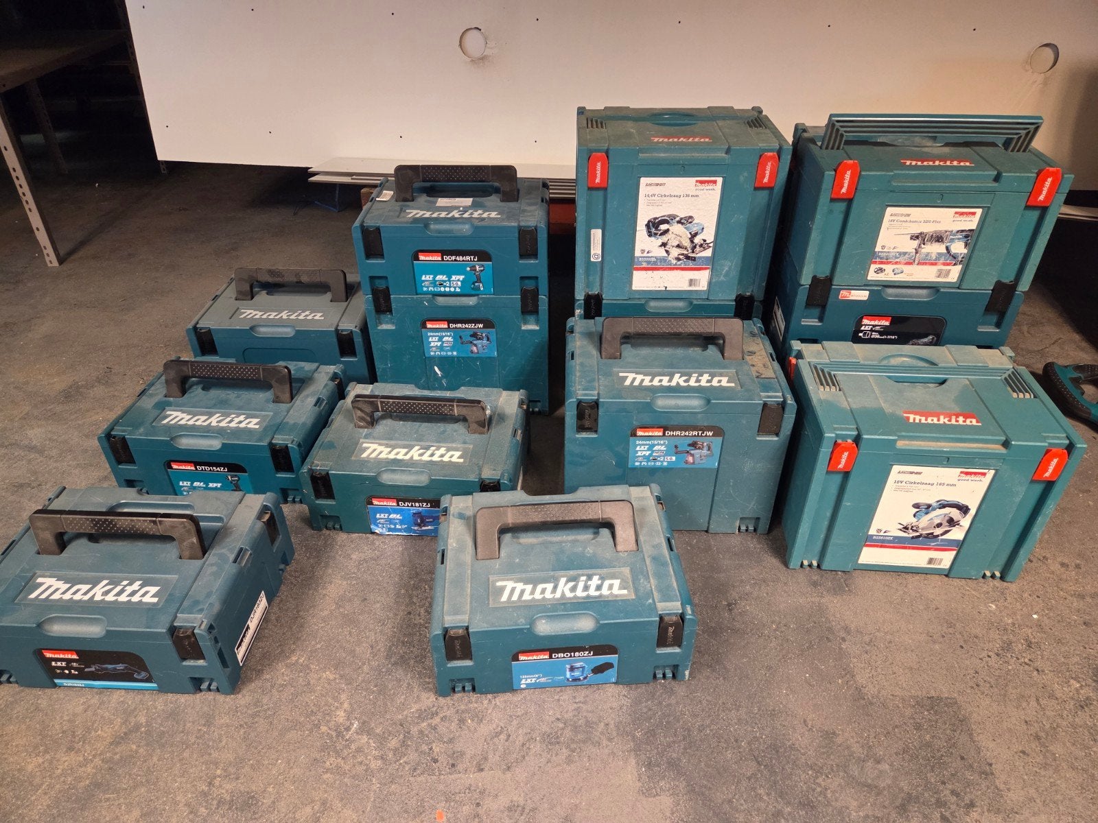 15 Makita opbergkisten - Diverse maten, Ophalen
