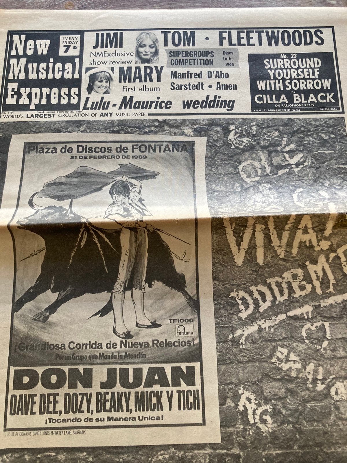 NME 1969 PETER SARSTEDT Tom Jones FLEETWOOD MAC, Boeken, Ophalen of Verzenden, Gelezen, Muziek, Film of Tv
