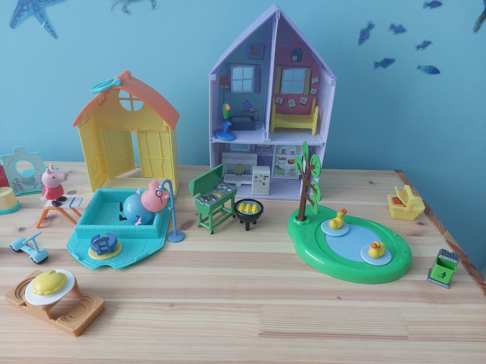 Peppa Pig Speelgoed Set: Huis, Zwembad & Meer, Ophalen of Verzenden, Gebruikt, Jongen of Meisje
