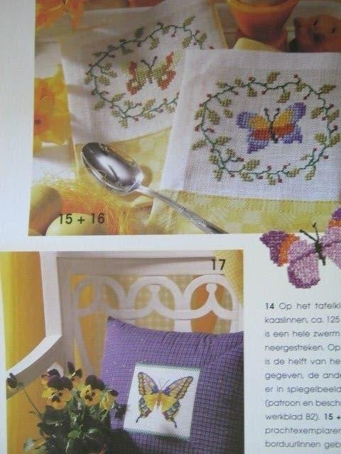 Borduurpatroon  Mooie Vlinders  nr 1117 do, Verzenden, Nieuw, Handborduren, Patroon
