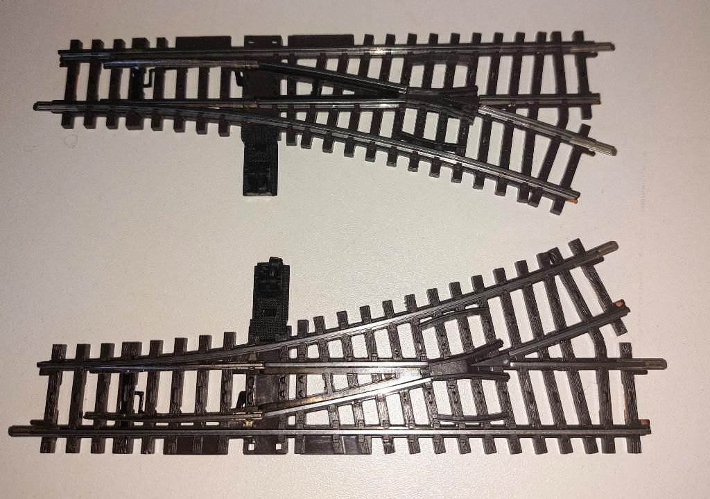 Marklin H0 2265/2266 - 2 Handwissels K-rail, Hobby en Vrije tijd, Wisselstroom, Nieuw, Rails, Ophalen of Verzenden