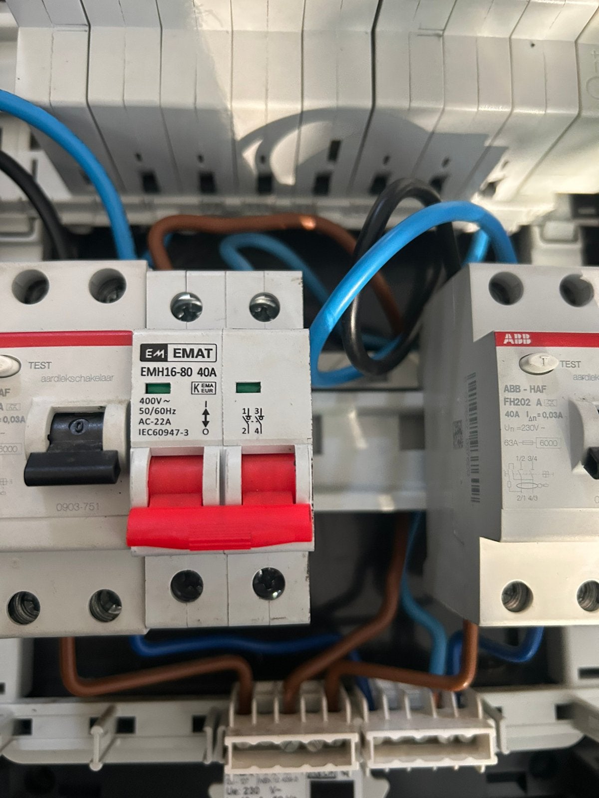 Meterkast ABB, Doe-het-zelf en Verbouw, Elektra en Kabels, Ophalen of Verzenden, Gebruikt, Emat, Groepenkast