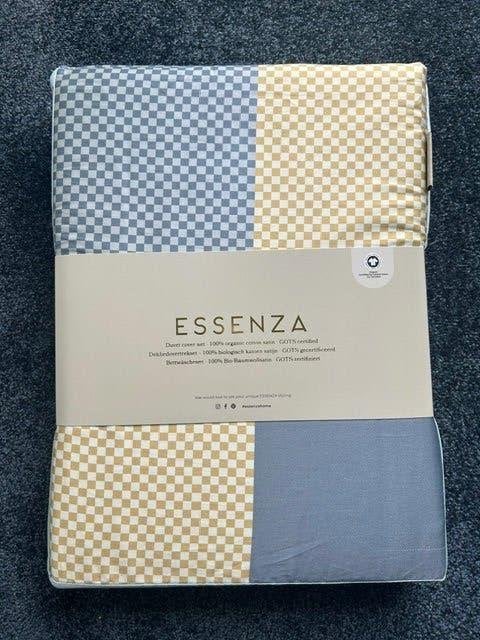 Essenza Dekbedovertrek 240/200 100% Bio Satijn Katoen, Info@essenzahome.nl, Blauw, Essenza, Dekbedovertrek