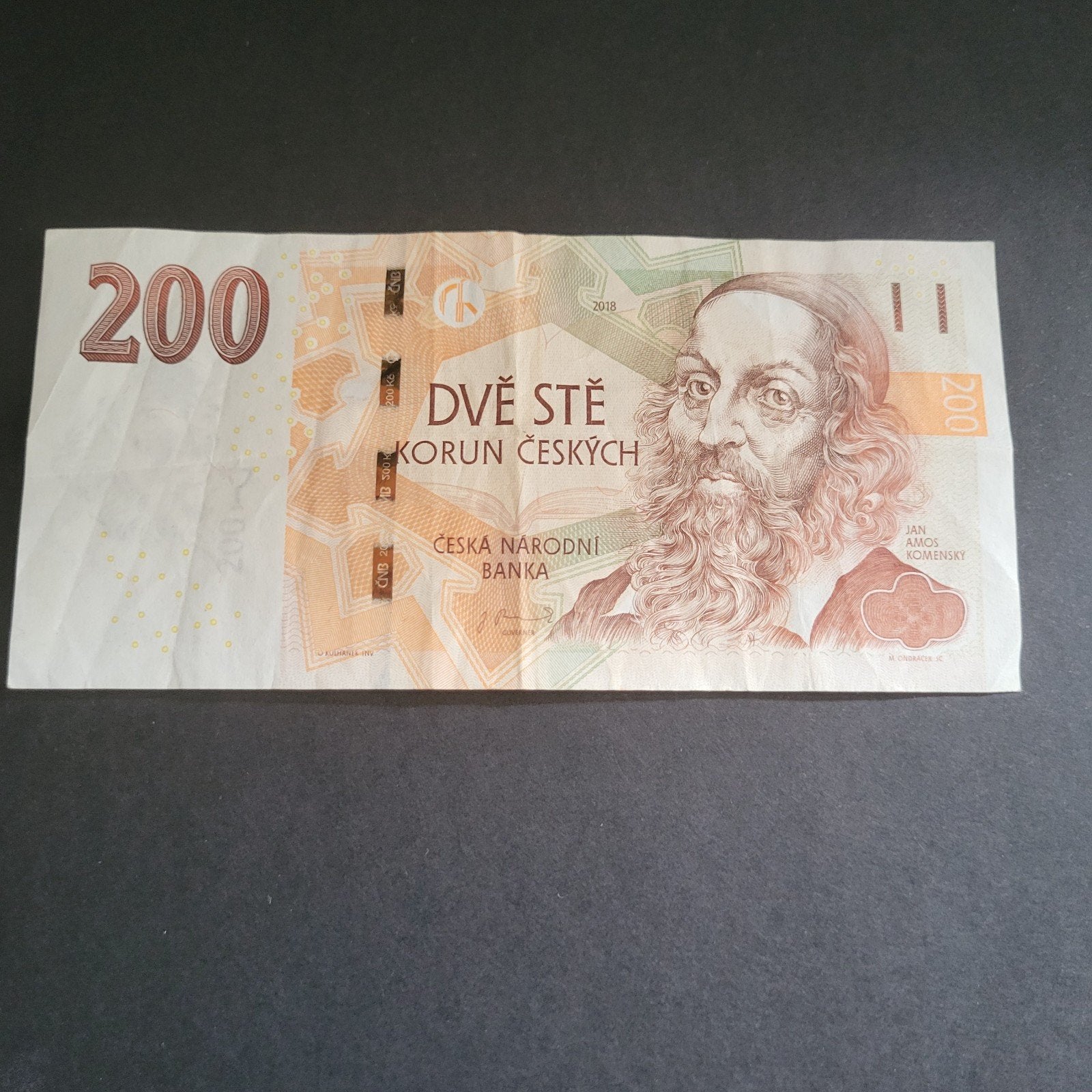 Tsjechische 200 Korun biljet - Jan Amos Komenský, Verzenden, Overige landen, 50 euro, Los biljet