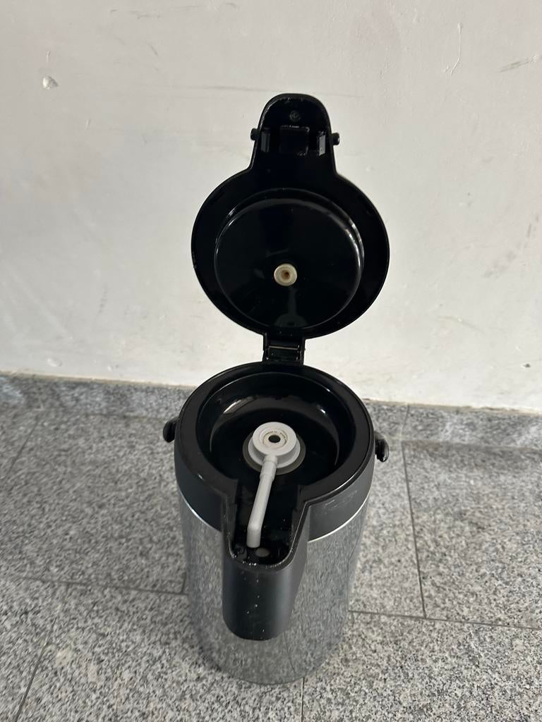 RVS Thermoskan / Pompkan - Zilver/Zwart 3 liter???, Zilver, Ophalen of Verzenden, Metaal, Overige merken